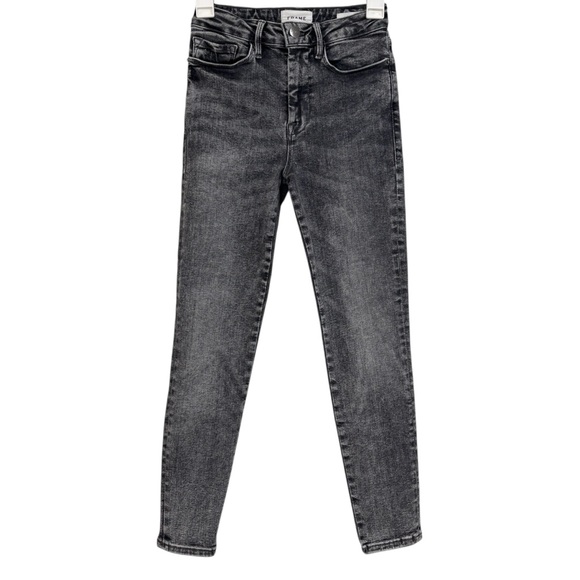 Frame Washed Black Le One Skinny Jeans Women's Size 1 - Picture 1 of 12